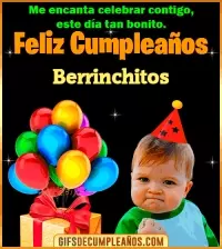 GIF Meme de Niño Feliz Cumpleaños Berrinchitos